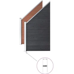 vidaXL Grondpinnen voor HKC schutting 2 st 40 cm staal