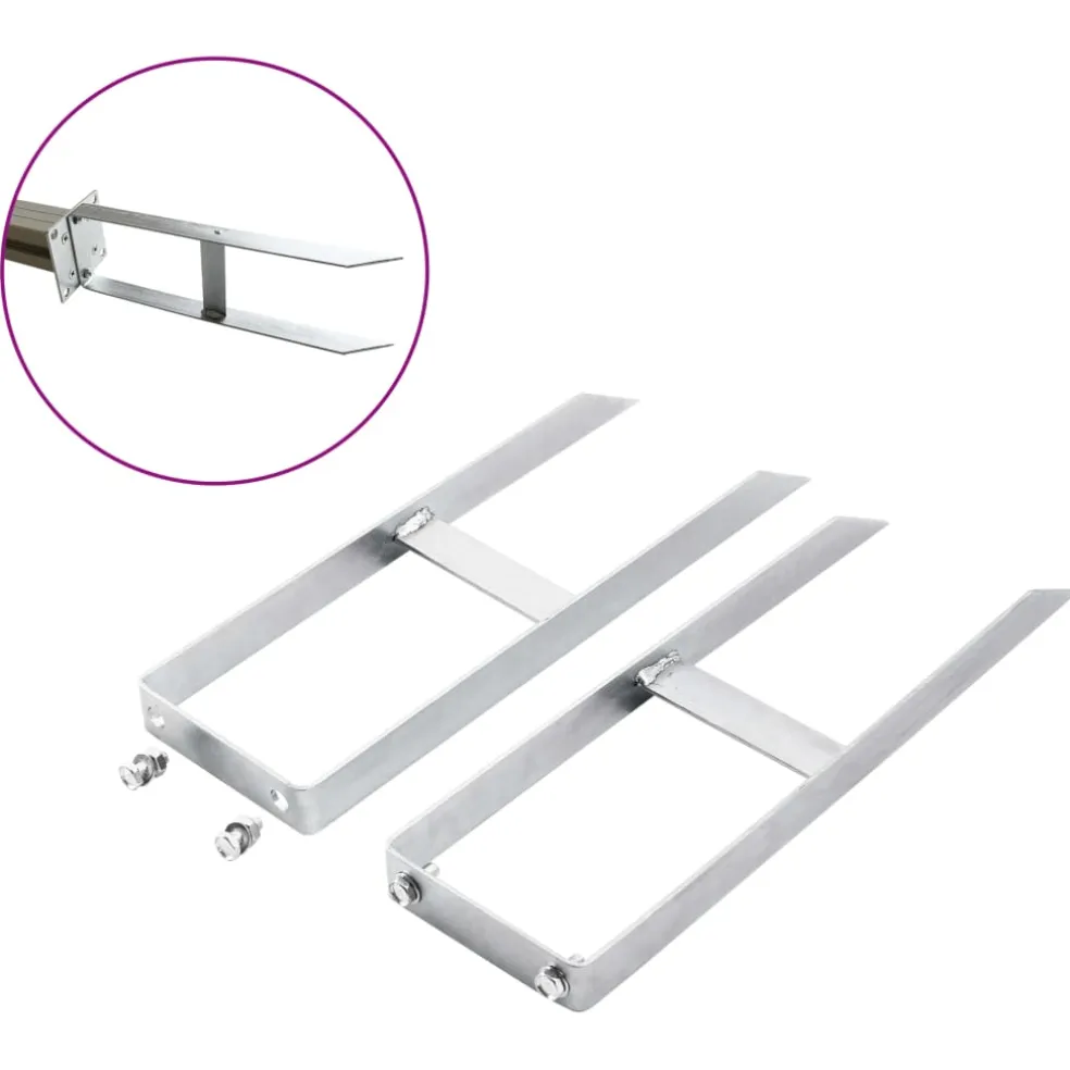 vidaXL Grondpinnen voor HKC schutting 2 st 40 cm staal