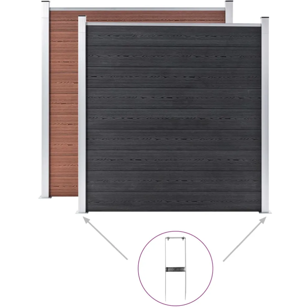 vidaXL Grondpinnen voor HKC schutting 2 st 40 cm staal
