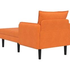 vidaXL Grote chaise longue Oranje Katoenen stof