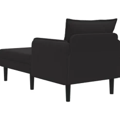 vidaXL Grote chaise longue Zwart Bouclé