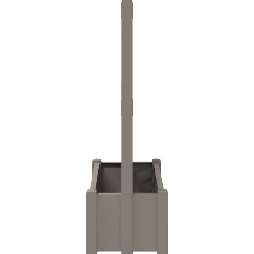 vidaXL Grote planter met trellis Grijs 99,5 x 43 x 133,5 PP
