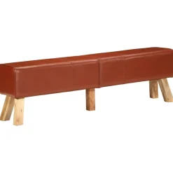 vidaXL Gymbok 160 cm echt leer bruin