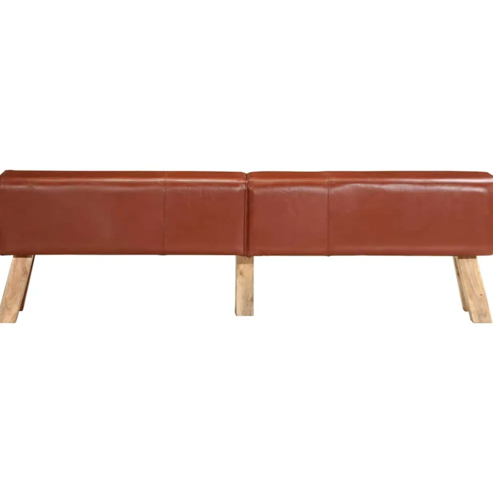 vidaXL Gymbok 160 cm echt leer bruin