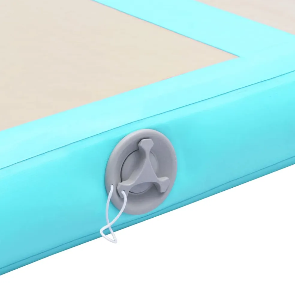 vidaXL Gymnastiekmat met pomp opblaasbaar 300x100x10 cm PVC groen