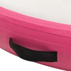 vidaXL Gymnastiekmat met pomp opblaasbaar 100x100x10 cm PVC roze