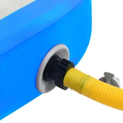 vidaXL Gymnastiekmat met pomp opblaasbaar 60x100x15 cm PVC blauw