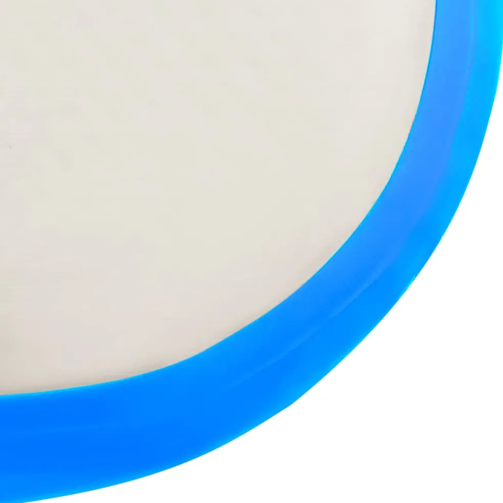 vidaXL Gymnastiekmat met pomp opblaasbaar 60x100x15 cm PVC blauw