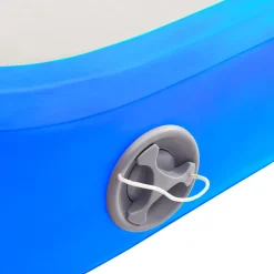 vidaXL Gymnastiekmat met pomp opblaasbaar 60x100x15 cm PVC blauw