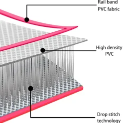 vidaXL Gymnastiekmat met pomp opblaasbaar 300x100x10 cm PVC roze