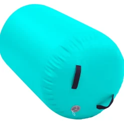 vidaXL Gymnastiekrol met pomp opblaasbaar 100x60 cm PVC groen