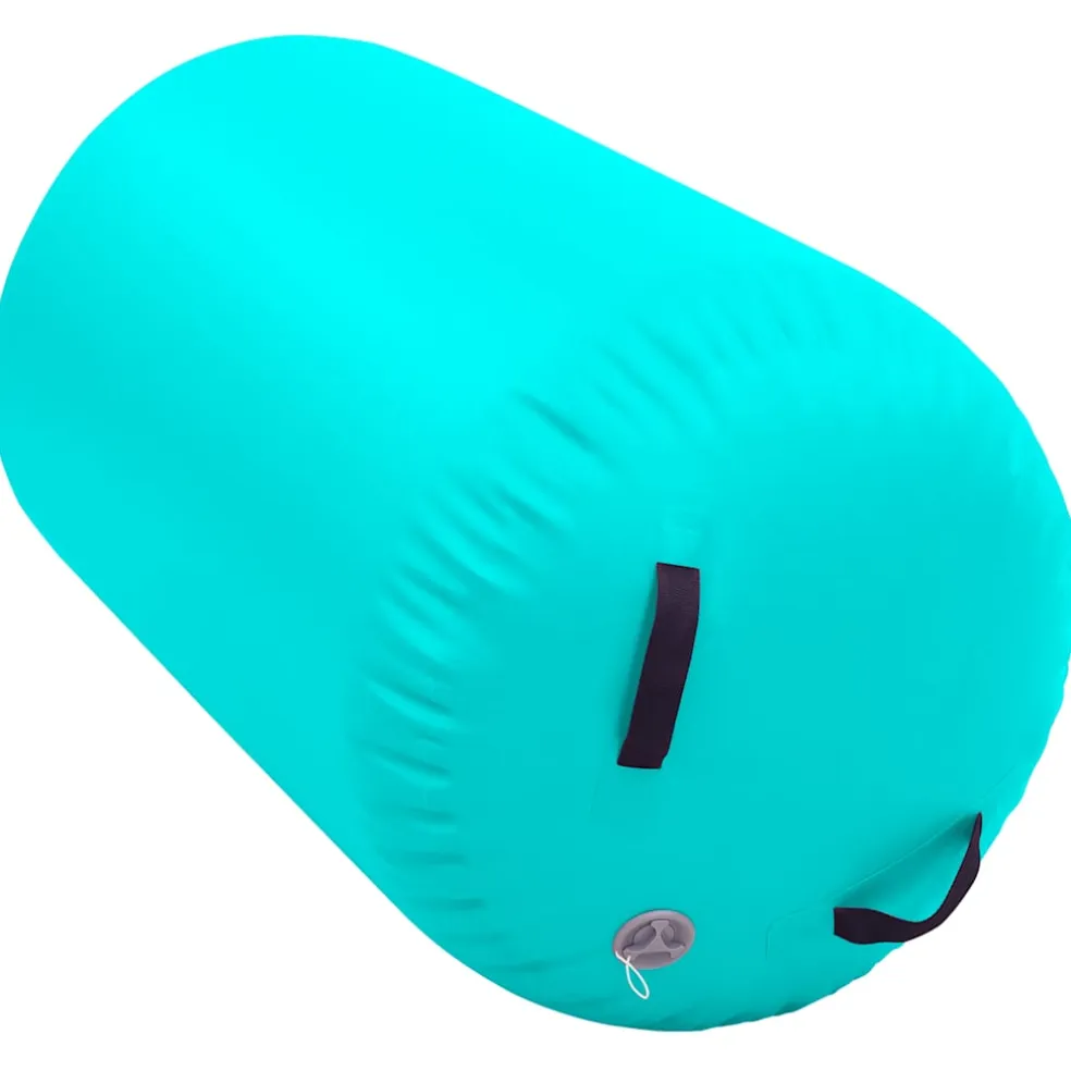 vidaXL Gymnastiekrol met pomp opblaasbaar 100x60 cm PVC groen