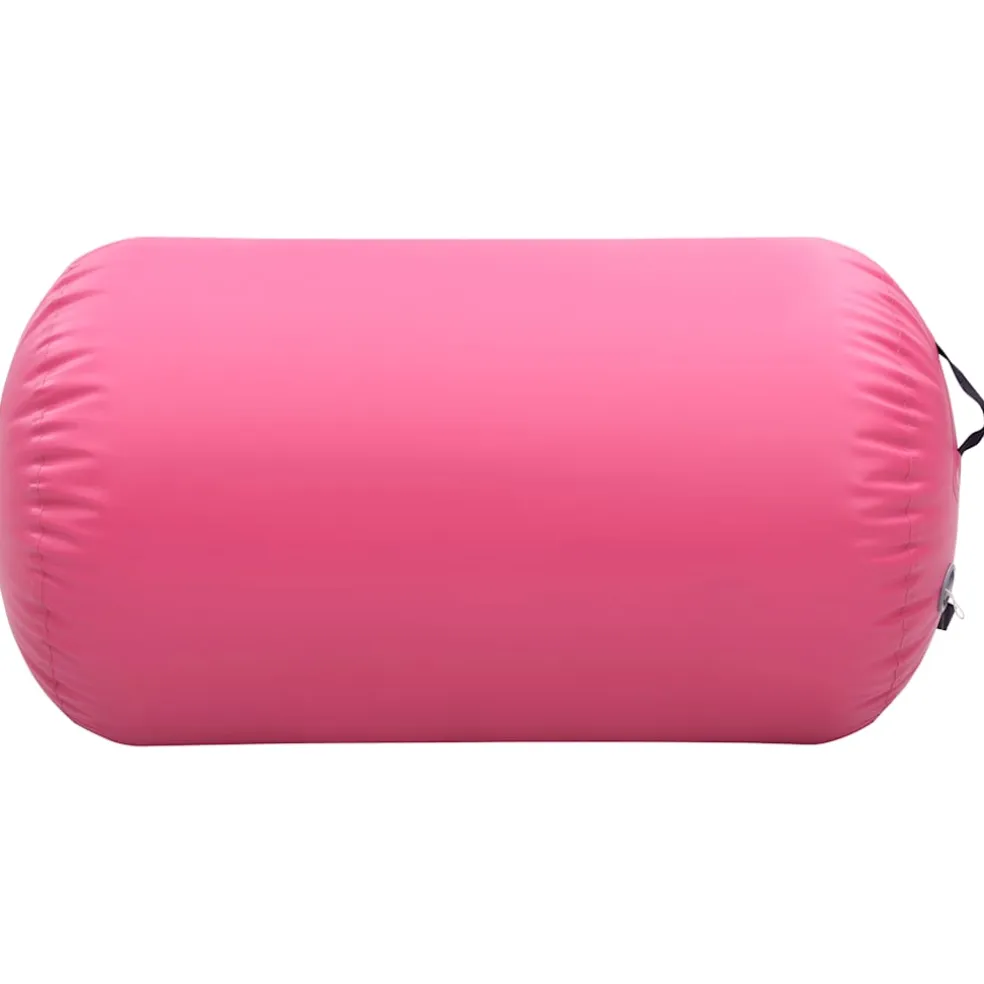 vidaXL Gymnastiekrol met pomp opblaasbaar 100x60 cm PVC roze