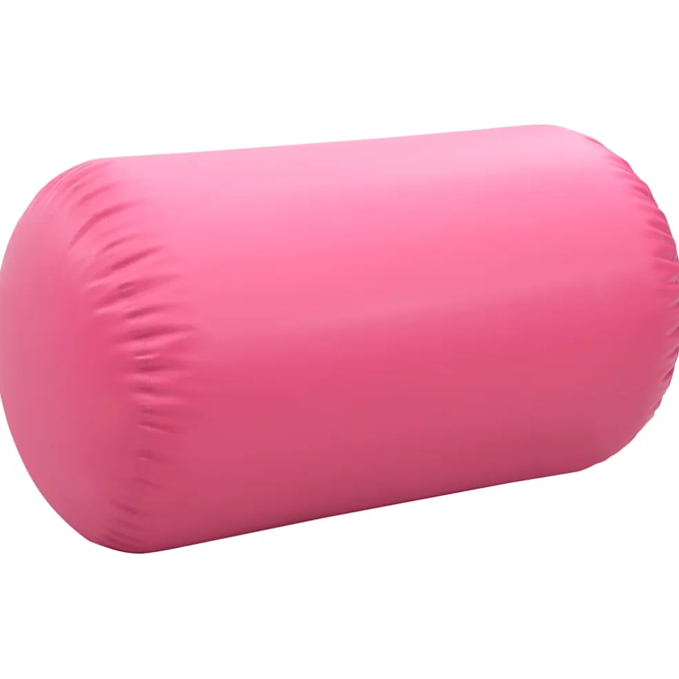 vidaXL Gymnastiekrol met pomp opblaasbaar 100x60 cm PVC roze