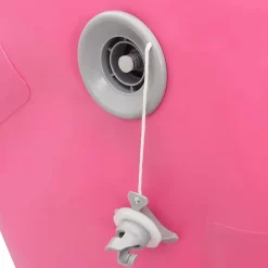 vidaXL Gymnastiekrol met pomp opblaasbaar 100x60 cm PVC roze