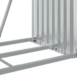 vidaXL Haardhoutopslag 80x45x120 cm gegalvaniseerd staal zilverkleurig