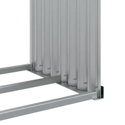vidaXL Haardhoutopslag 120x45x210 cm gegalvaniseerd staal houtlook