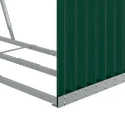 vidaXL Haardhoutopslag 120x45x210 cm gegalvaniseerd staal houtlook