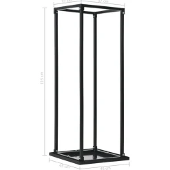 vidaXL Haardhoutrek met basis 37x37x113 cm staal zwart