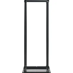 vidaXL Haardhoutrek met basis 37x37x113 cm staal zwart