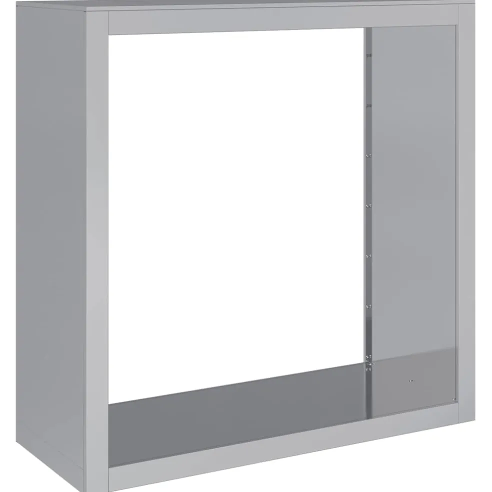 vidaXL Haardhoutrek 100x40x100 cm gegalvaniseerd staal