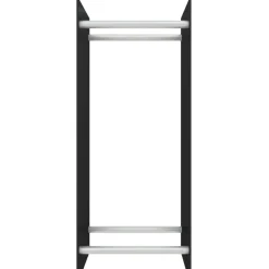 vidaXL Haardhoutrek 40x35x100 cm gehard glas zwart