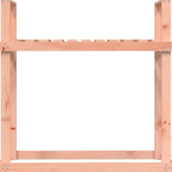 vidaXL Haardhoutrek 110x35x108,5 cm massief grenenhout zwart