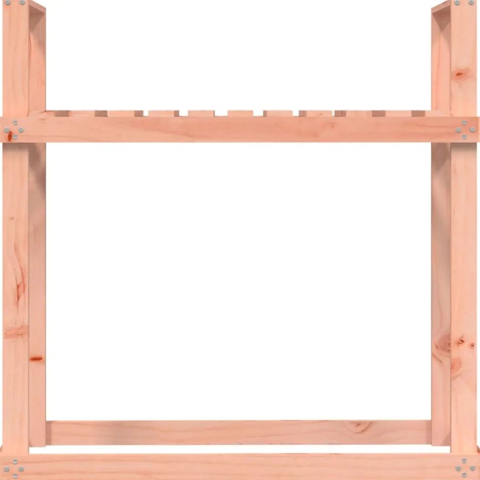 vidaXL Haardhoutrek 110x35x108,5 cm massief grenenhout zwart