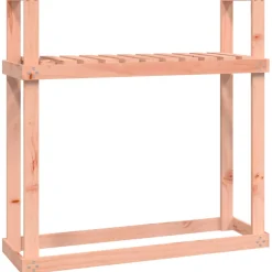vidaXL Haardhoutrek 110x35x108,5 cm massief grenenhout zwart