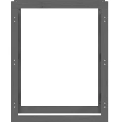 vidaXL Haardhoutrek 80x25x100 cm massief grenenhout grijs