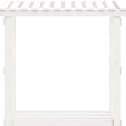 vidaXL Haardhoutrek 108x64,5x109 cm massief grenenhout wit