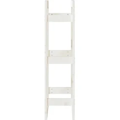 vidaXL Haardhoutrek 41x25x100 cm massief grenenhout wit