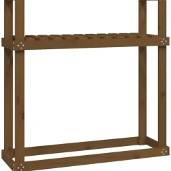 vidaXL Haardhoutrek 110x35x108,5 cm massief grenenhout honingbruin