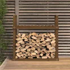 vidaXL Haardhoutrek 110x35x108,5 cm massief grenenhout honingbruin