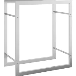 vidaXL Haardhoutrek 50x28x56 cm roestvrij staal