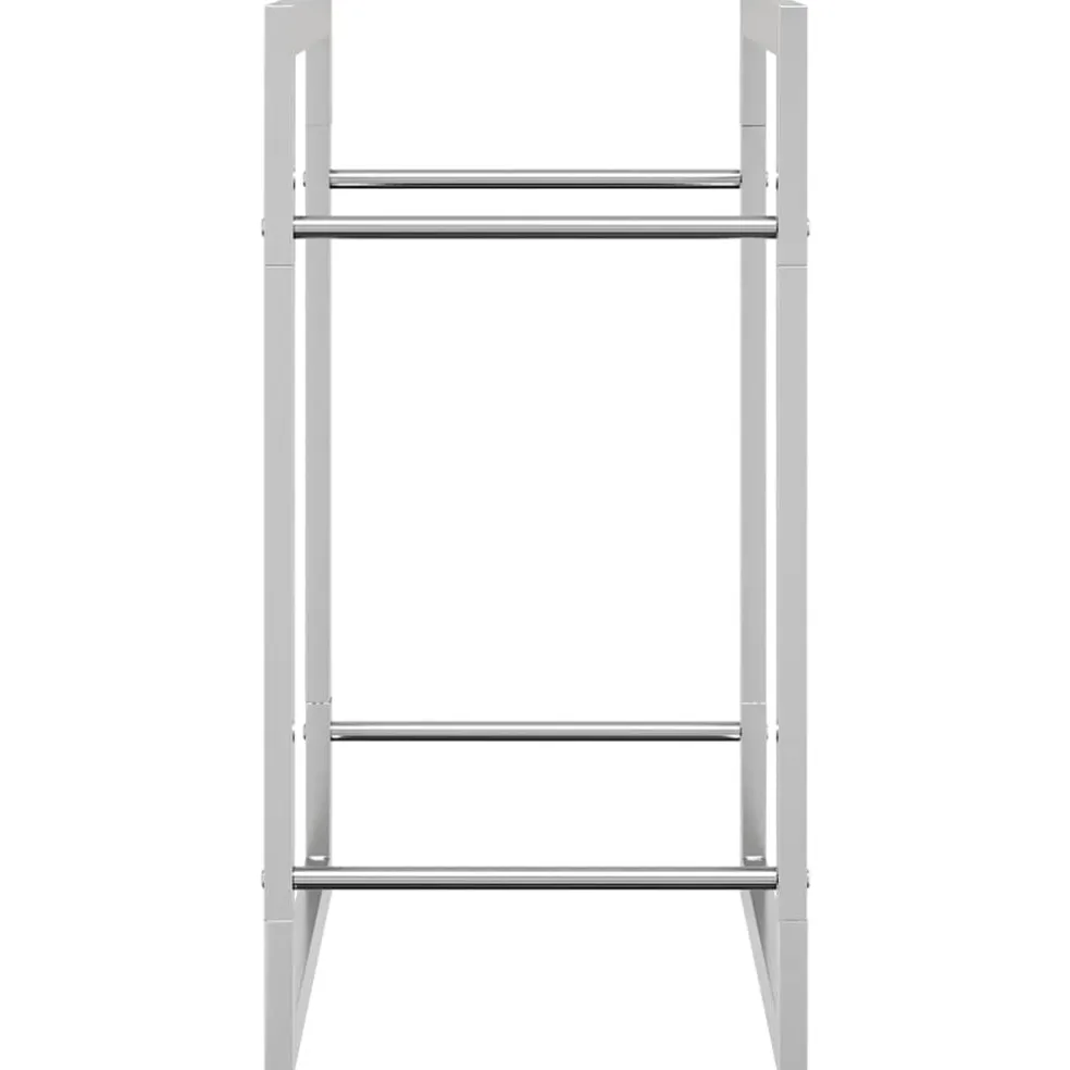 vidaXL Haardhoutrek 50x28x56 cm roestvrij staal