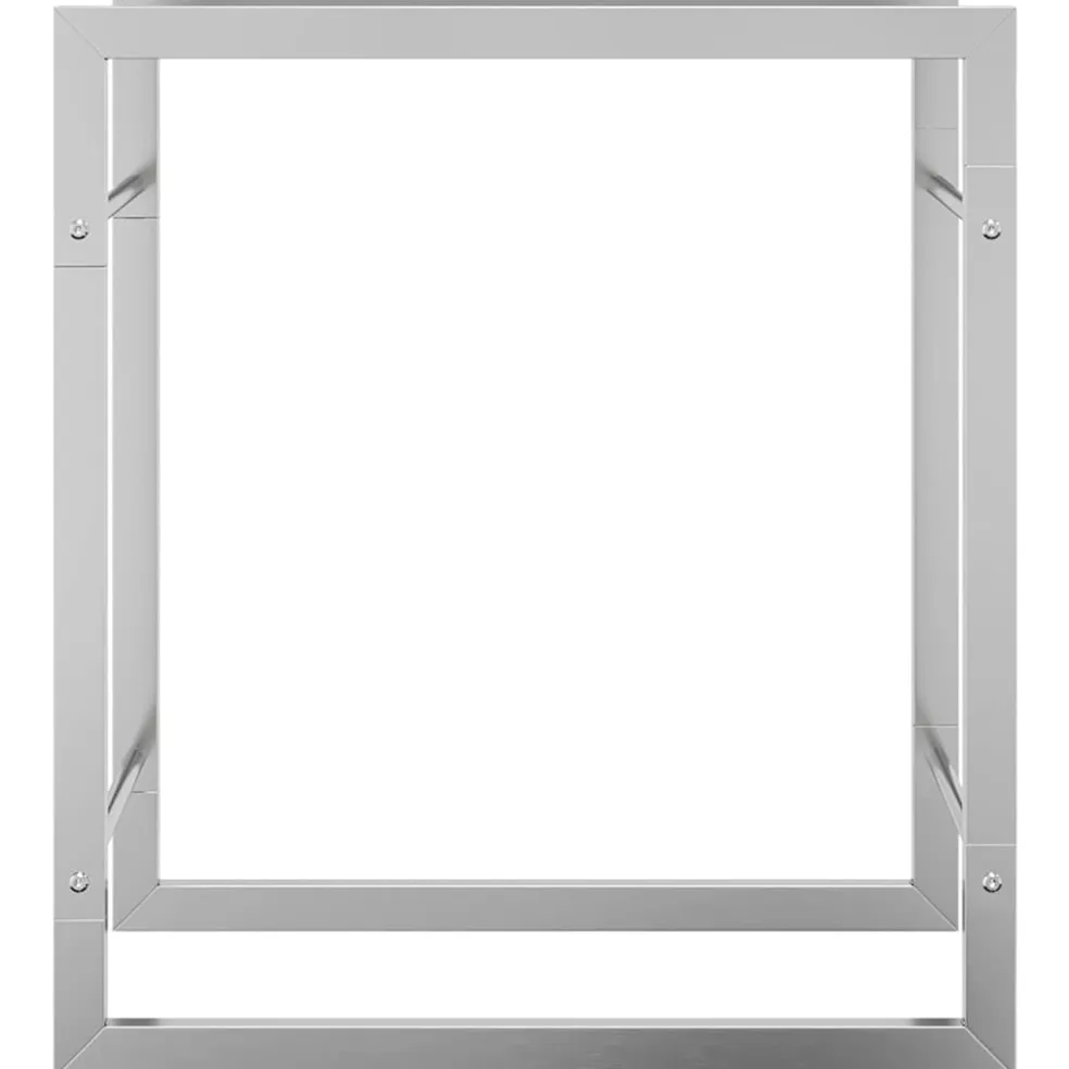 vidaXL Haardhoutrek 50x28x56 cm roestvrij staal