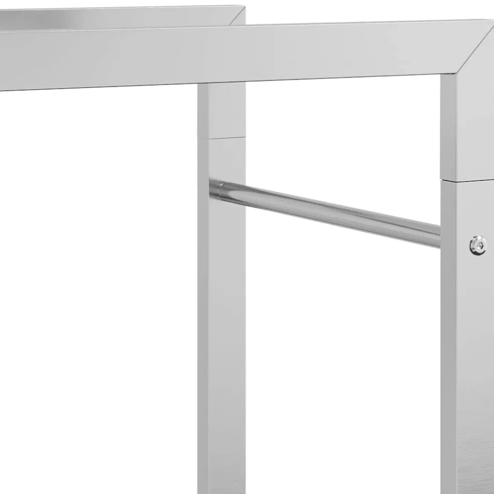 vidaXL Haardhoutrek 50x28x56 cm roestvrij staal
