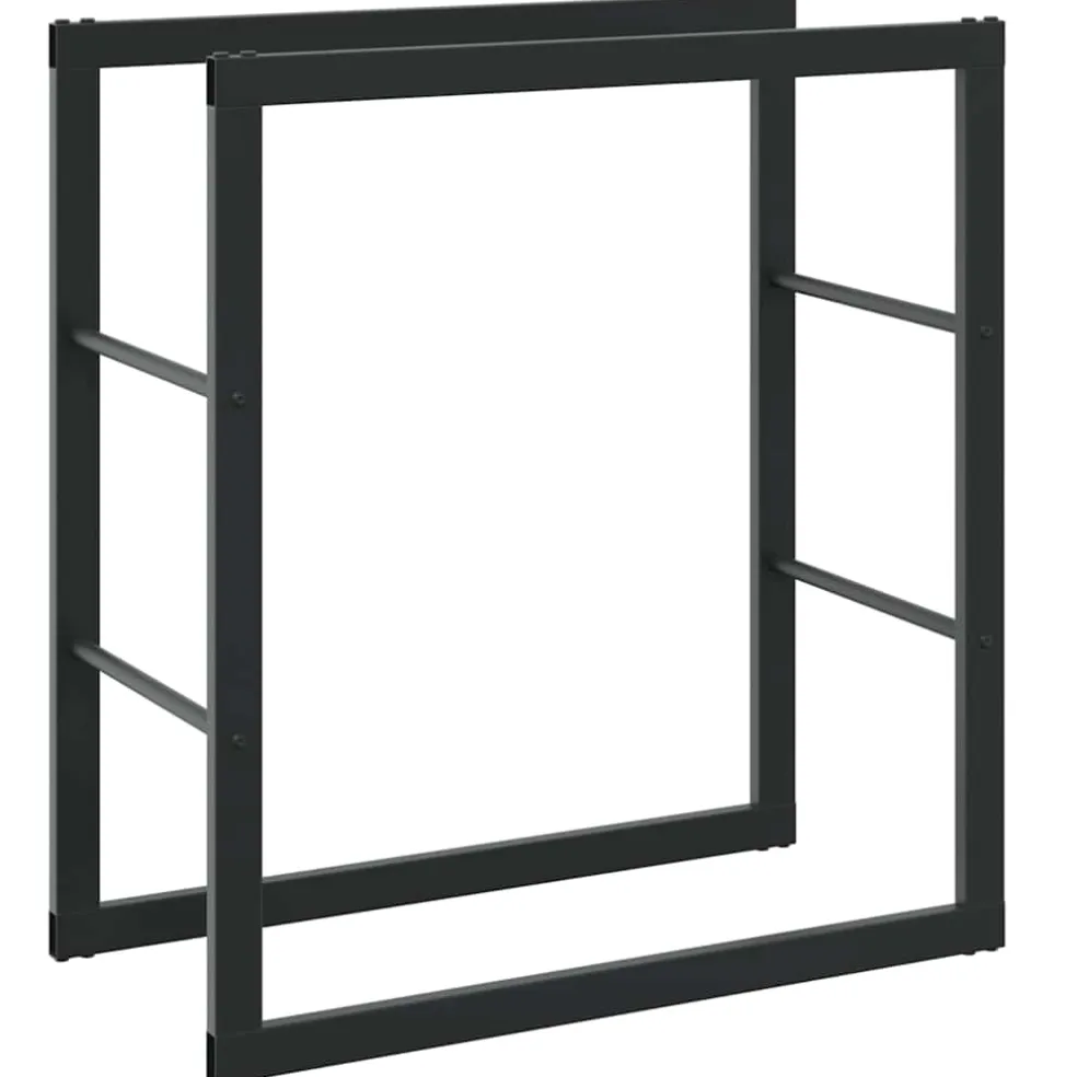 vidaXL Haardhoutrek 50x28x56 cm staal matzwart