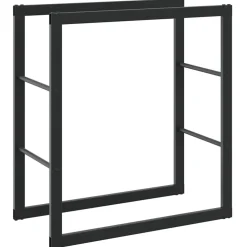 vidaXL Haardhoutrek 50x28x56 cm staal matzwart