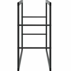 vidaXL Haardhoutrek 50x28x56 cm staal matzwart