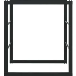 vidaXL Haardhoutrek 50x28x56 cm staal matzwart