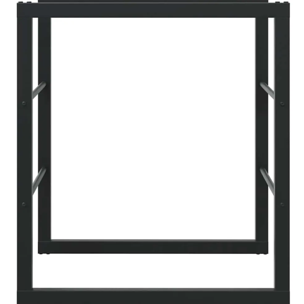 vidaXL Haardhoutrek 50x28x56 cm staal matzwart