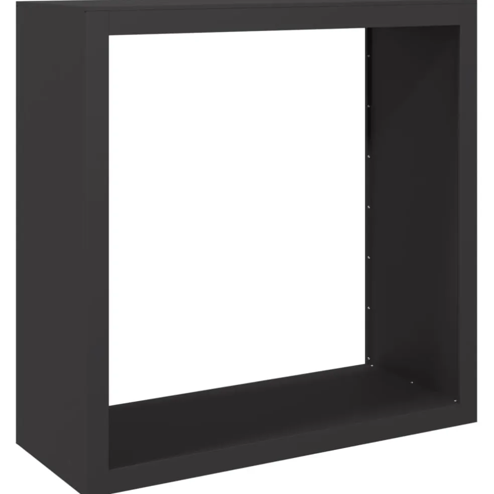 vidaXL Haardhoutrek 100x40x100 cm staal zwart