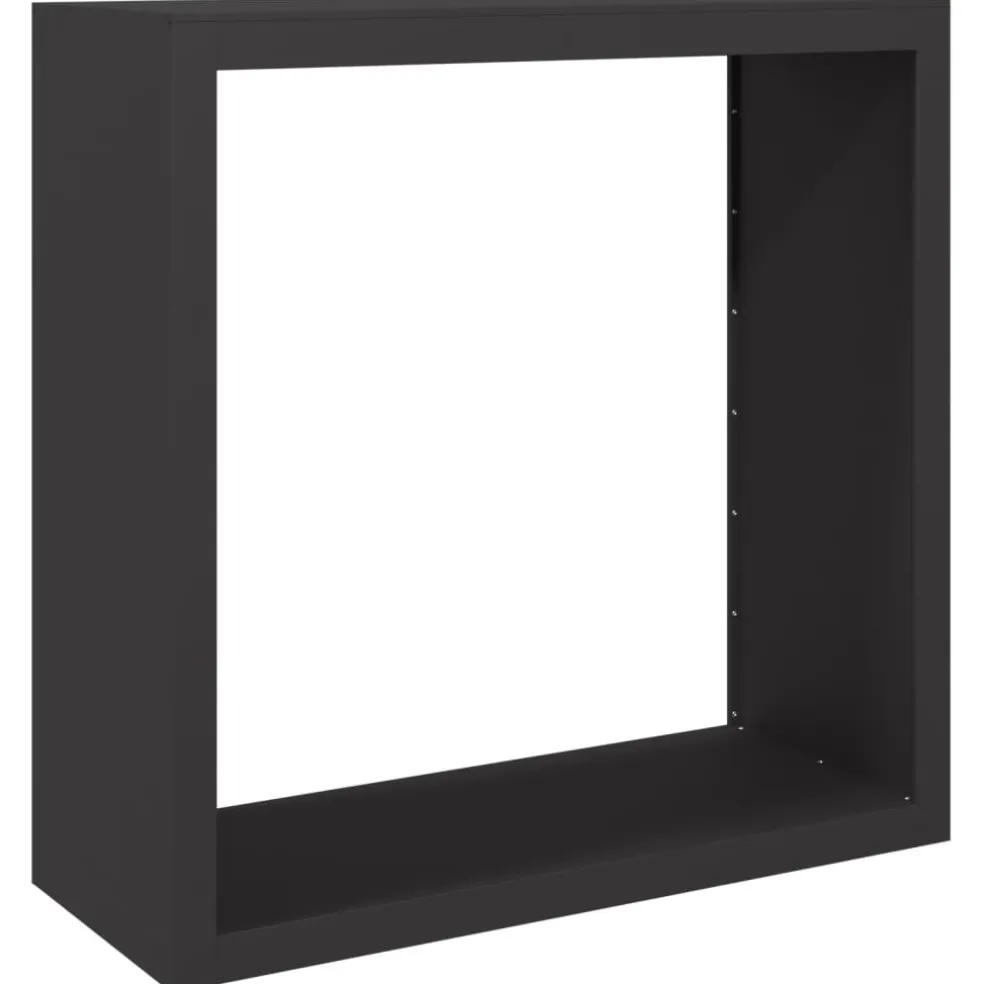 vidaXL Haardhoutrek 100x40x100 cm staal zwart