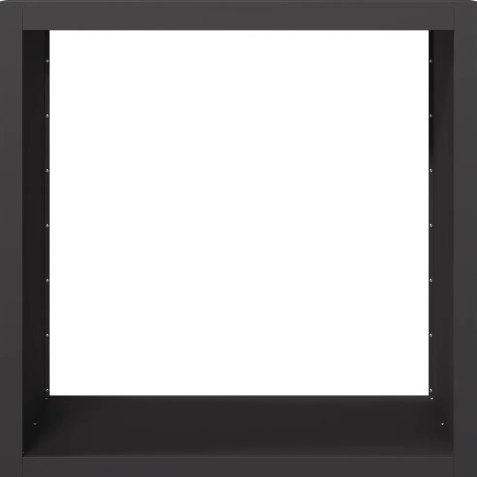 vidaXL Haardhoutrek 100x40x100 cm staal zwart