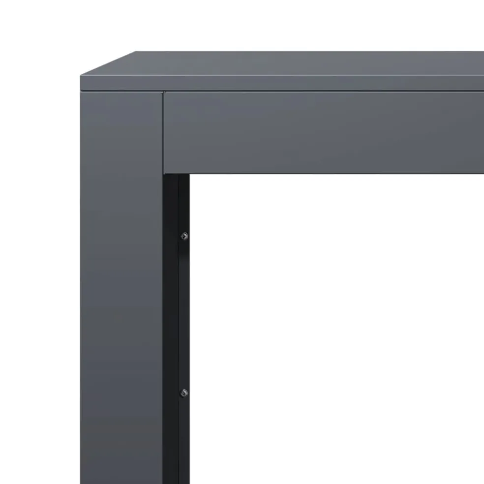 vidaXL Haardhoutrek 100x40x100 cm staal antracietkleurig
