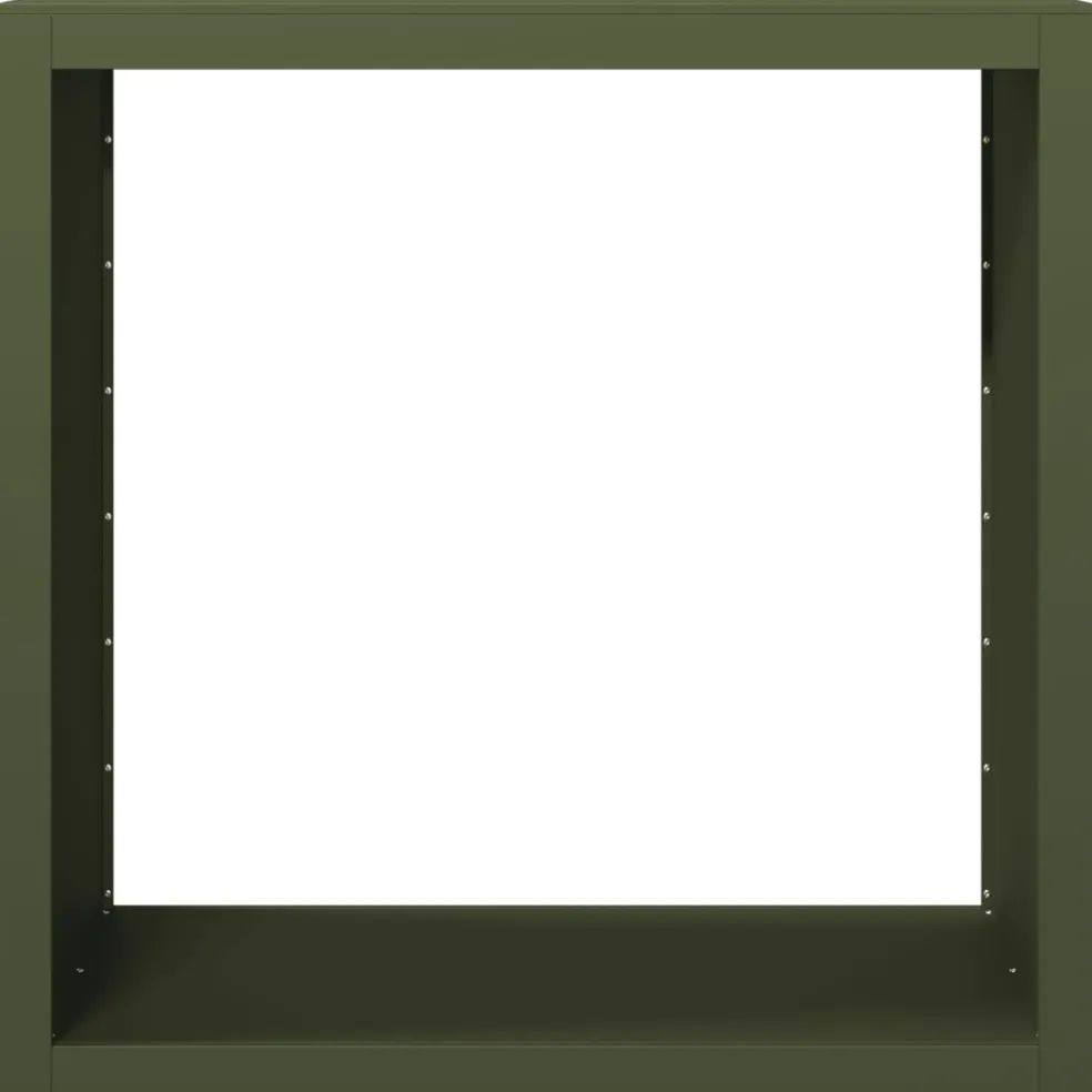 vidaXL Haardhoutrek 100x40x100 cm staal groen