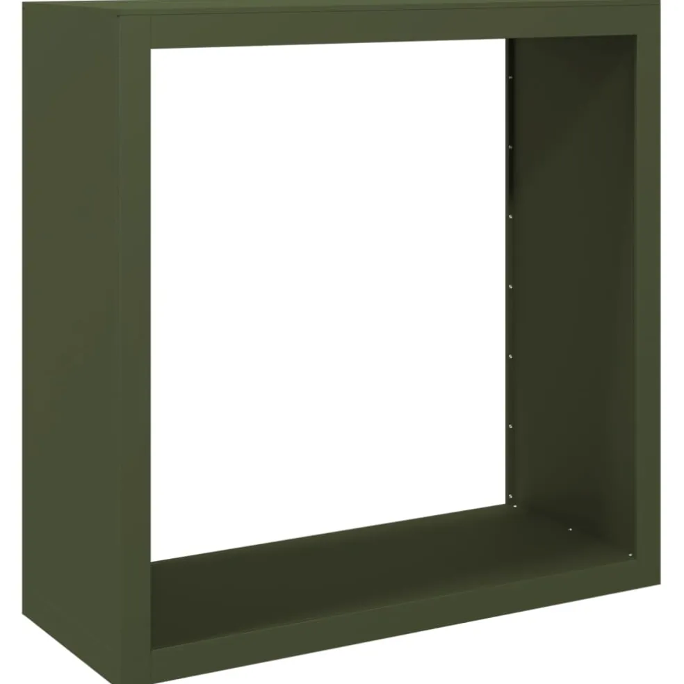 vidaXL Haardhoutrek 100x40x100 cm staal groen