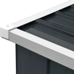 vidaXL Haardhoutschuur 172x91x154 cm gegalvaniseerd staal antraciet